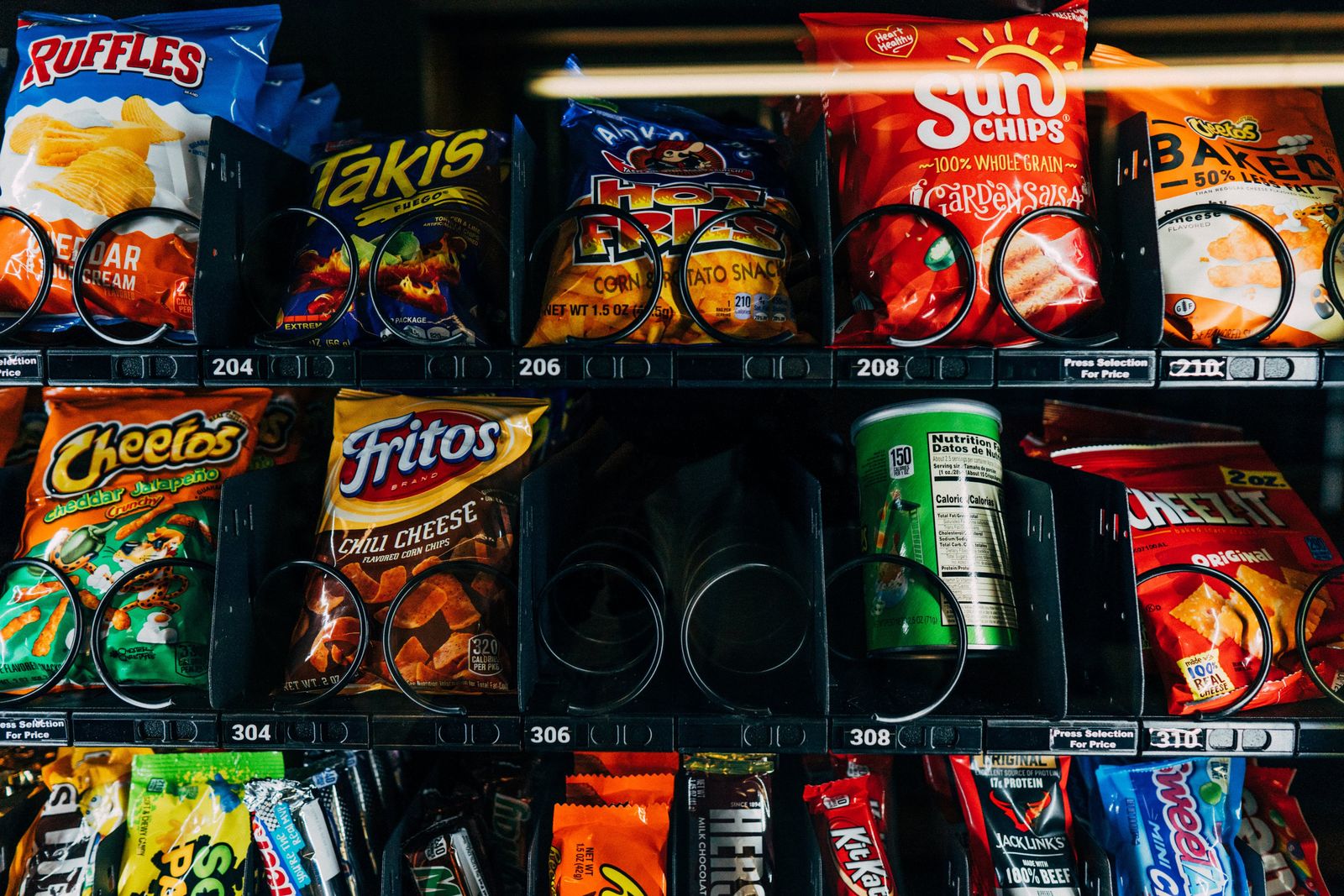 Modern vending machines in a bright break room